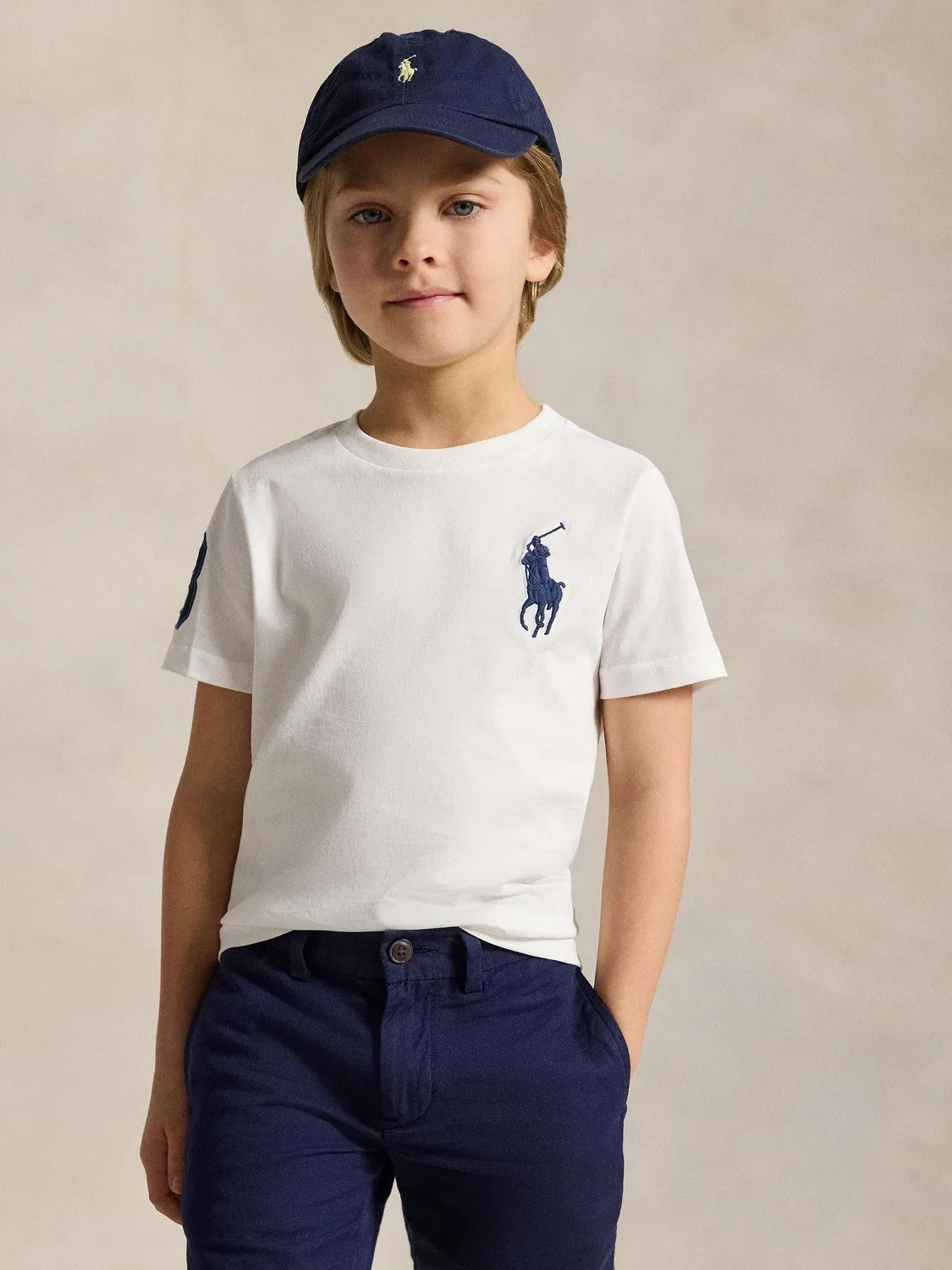 Футболка с вышитым Big Pony Polo Ralph Lauren, белый