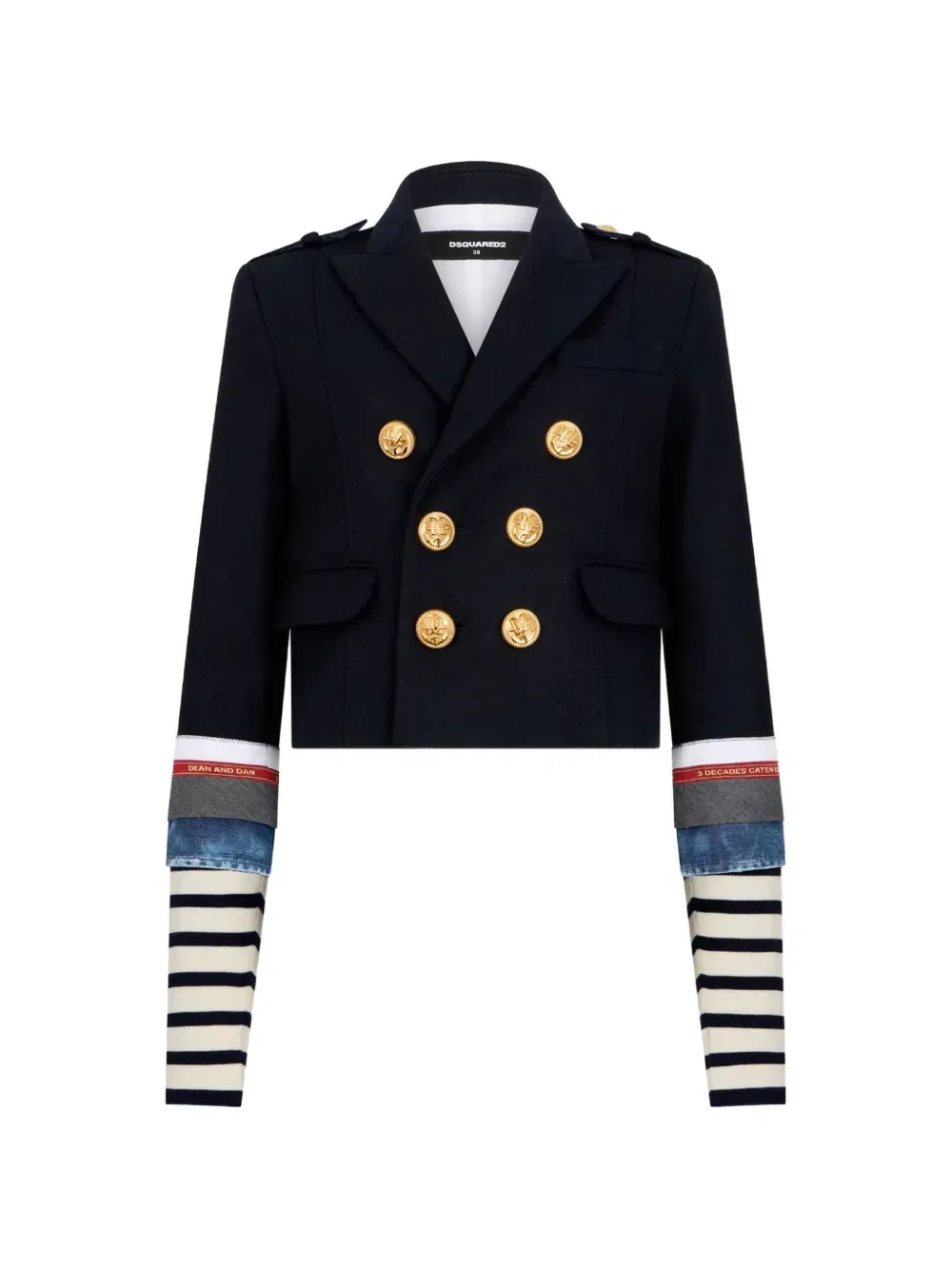 Блейзер Hybrid из смесовой шерсти Dsquared2, синий