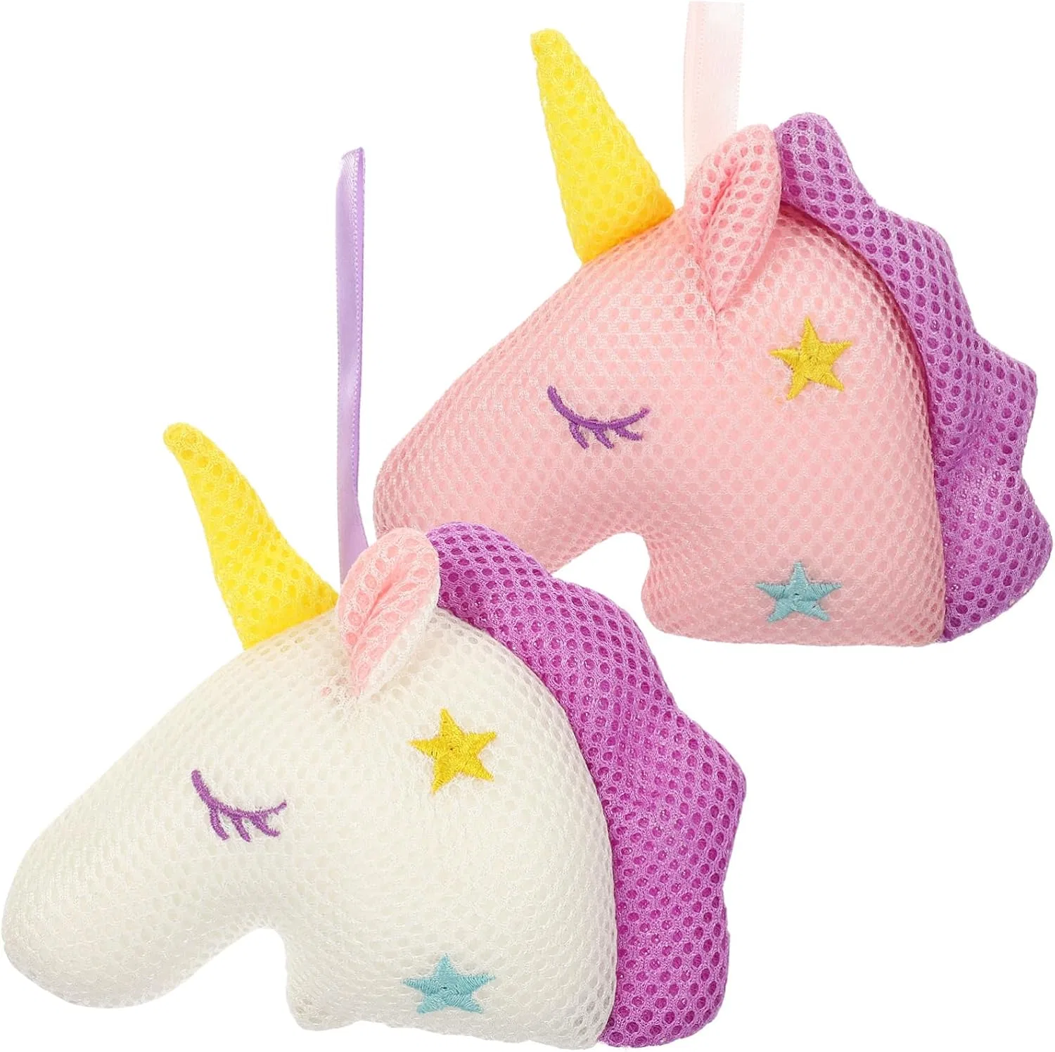 Набор мочалок для душа 4 шт, Unicorn, Beavorty, PP Cotton, 16x10x5 см, Белый