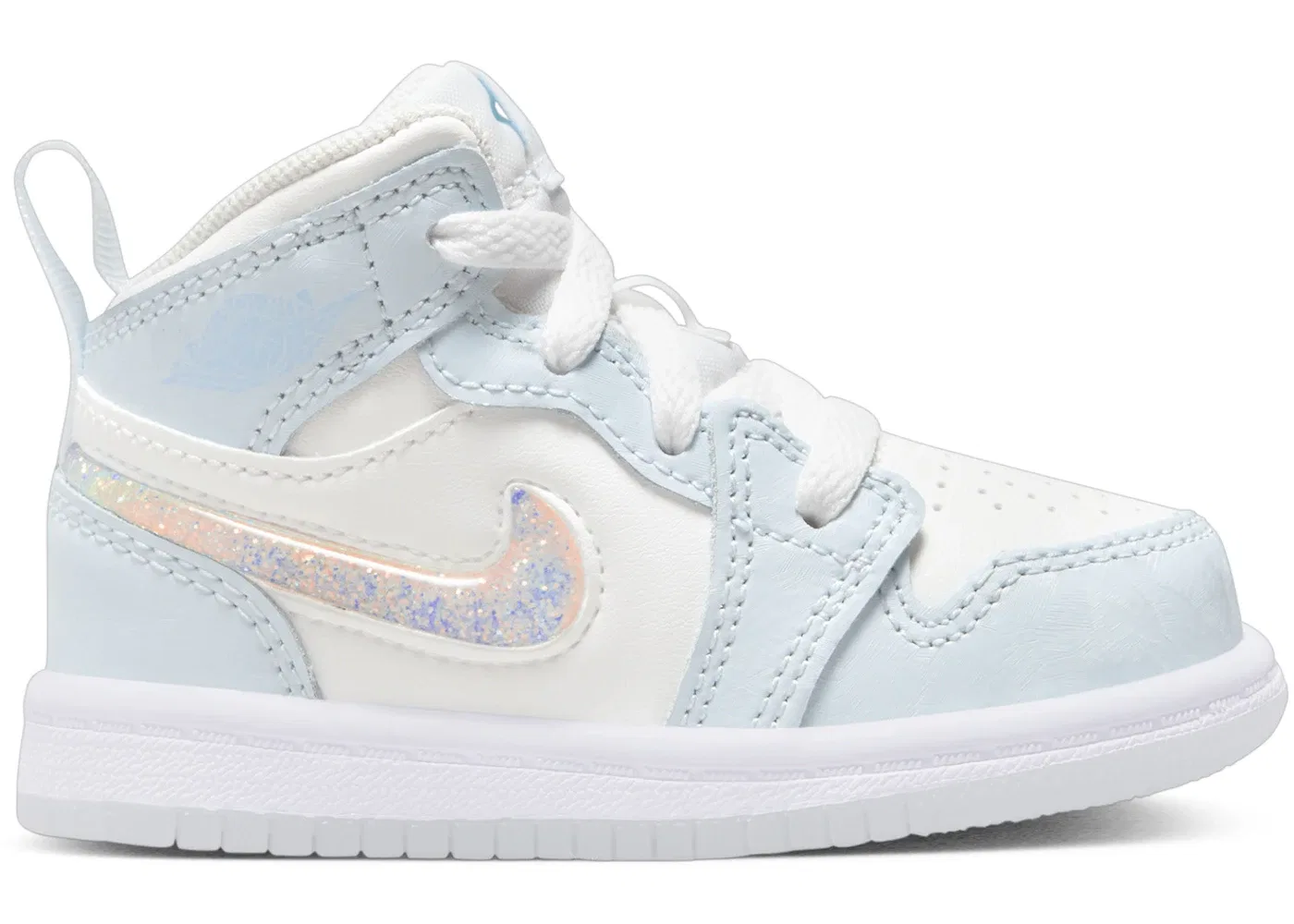 Детские кроссовки Lifestyle с принтом Jordan 1 Mid SE Jordan, Blue Tint/Summit White/White/Ice Blue