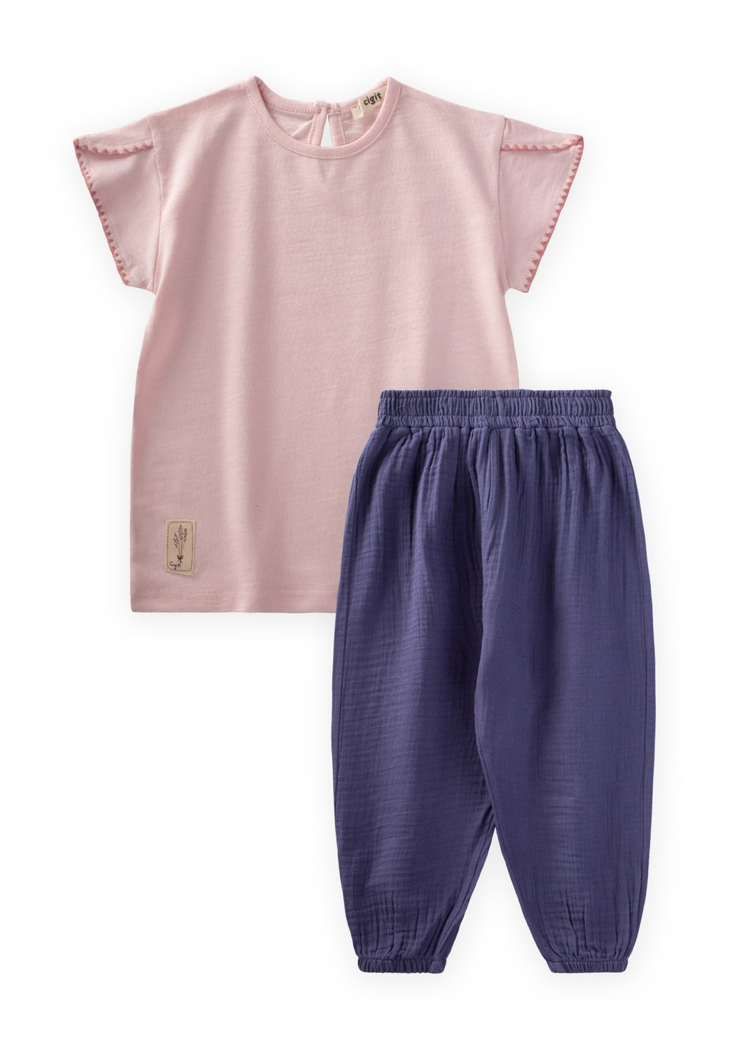 

Футболка с принтом SHALWAR SET Cigit, светло-розовый
