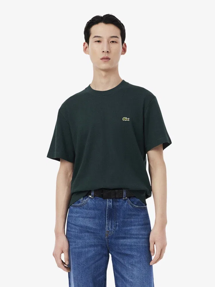 Футболка с коротким рукавом из льняной смеси, модель TH0629 LACOSTE, Green
