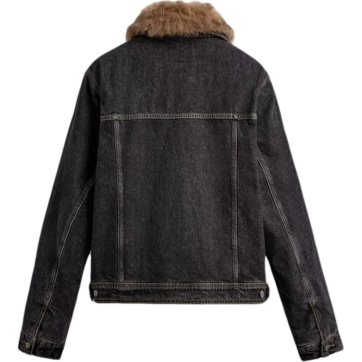 Детское утепленное пальто с воротником-стойкой Carbon ZARA, Carbon — фото 3