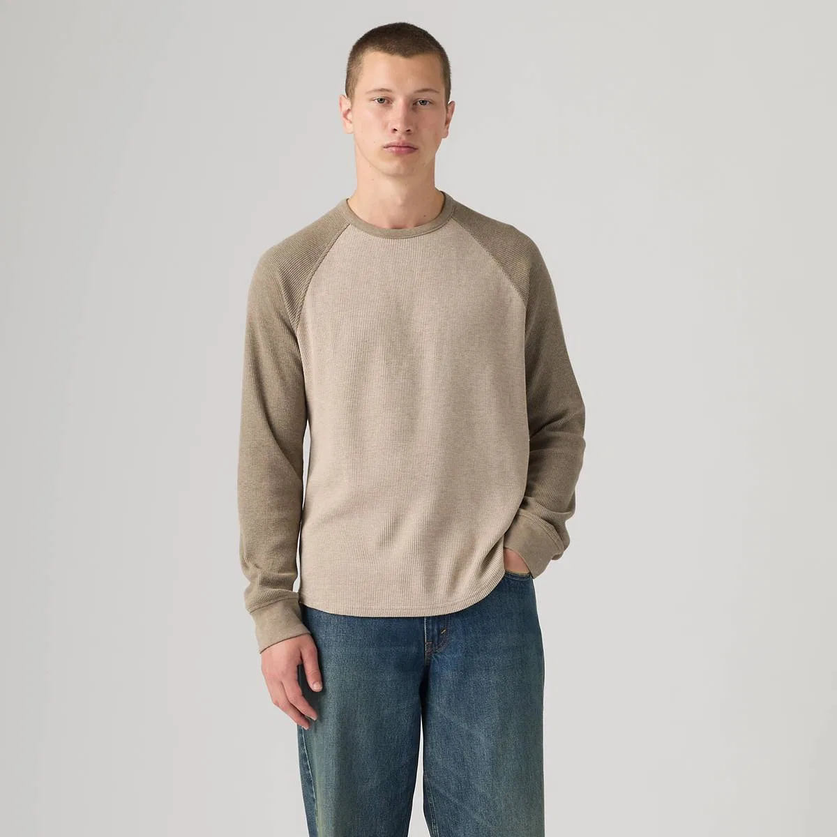 Термофутболка с длинными рукавами и рукавами реглан Levi's, Raglan Block Brindle Heather - Multi-Color — фото 3