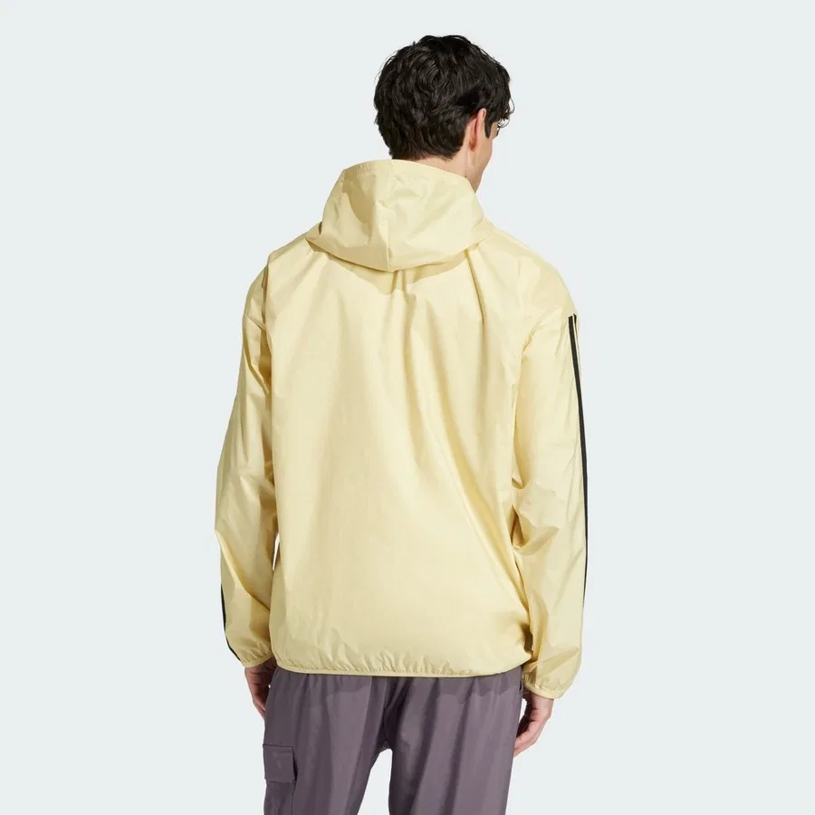 Ветровка с длинным рукавом Sportswear Essentials 3-Stripes adidas, Желто-черный — фото 2