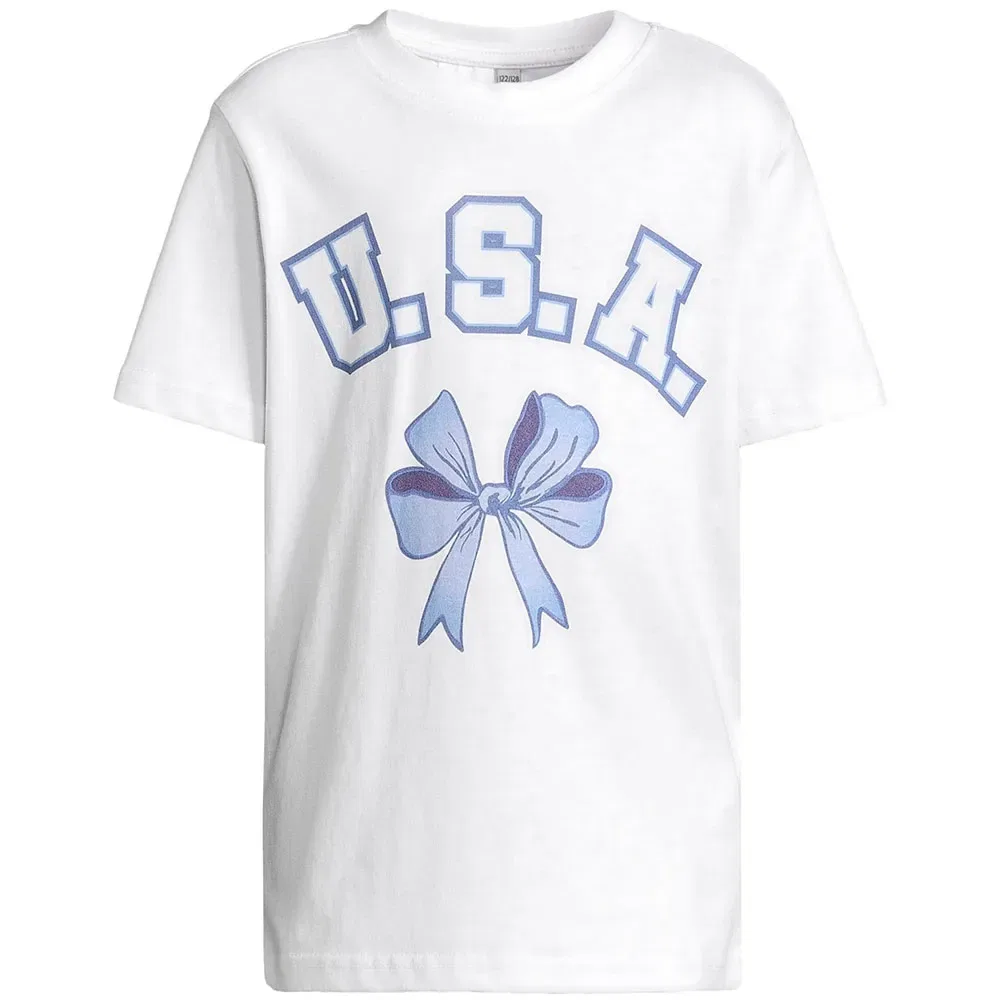 Футболка с коротким рукавом Urban Classics USA Bow, 2 штуки, белый — фото 3
