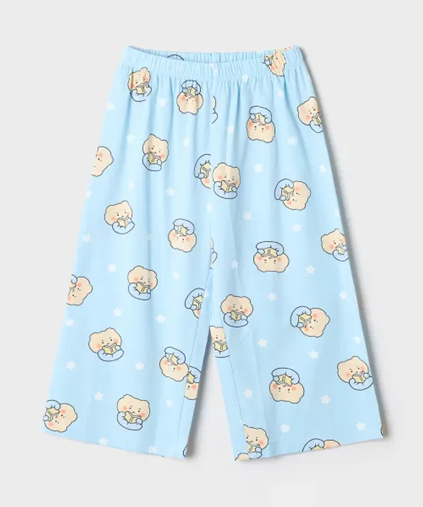 Пижама с коротким рукавом, Мангрыжин Гом, Spao Kids, синий — фото 3