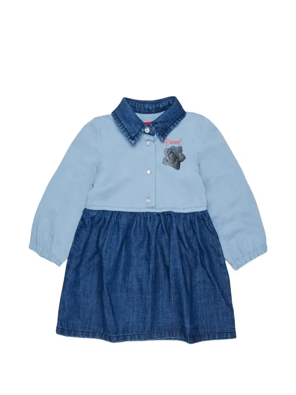Платье с цветочным принтом Diesel Kids, синий
