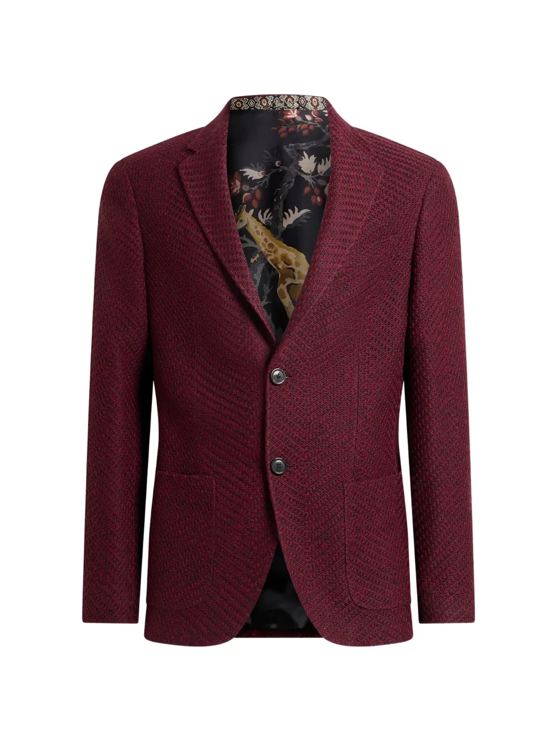 ETRO Пиджак в меланжевой ткани красный