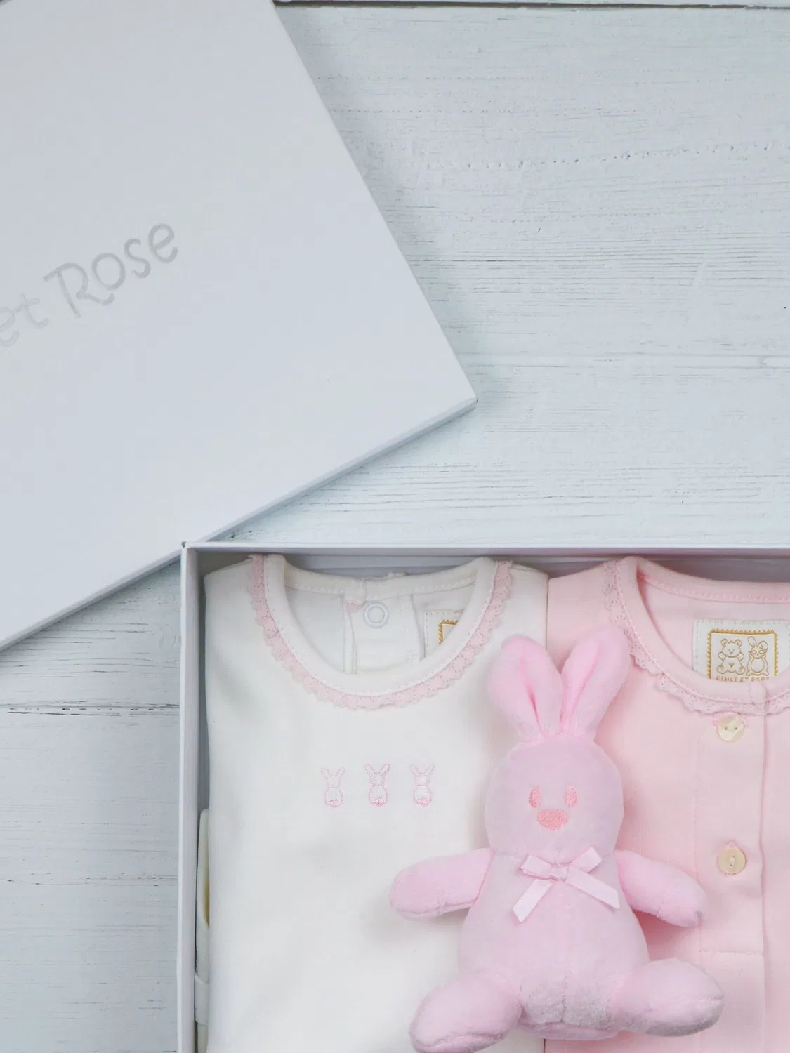 Комплект подарка для новорожденного, боди и игрушка, Emile et Rose, розовый — фото 2