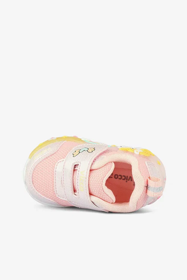 Детские спортивные ботинки для девочек с липучкой Meli baby kids character single velcro warm sports shoes Vicco, Powder — фото 3