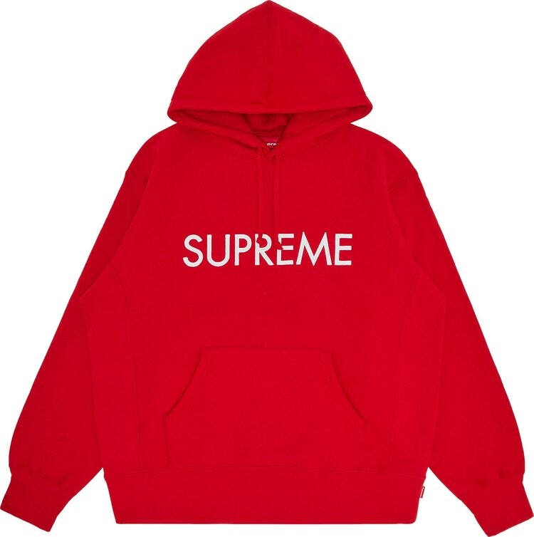 

Толстовка Supreme Capital Hooded Sweatshirt 'Red', красный