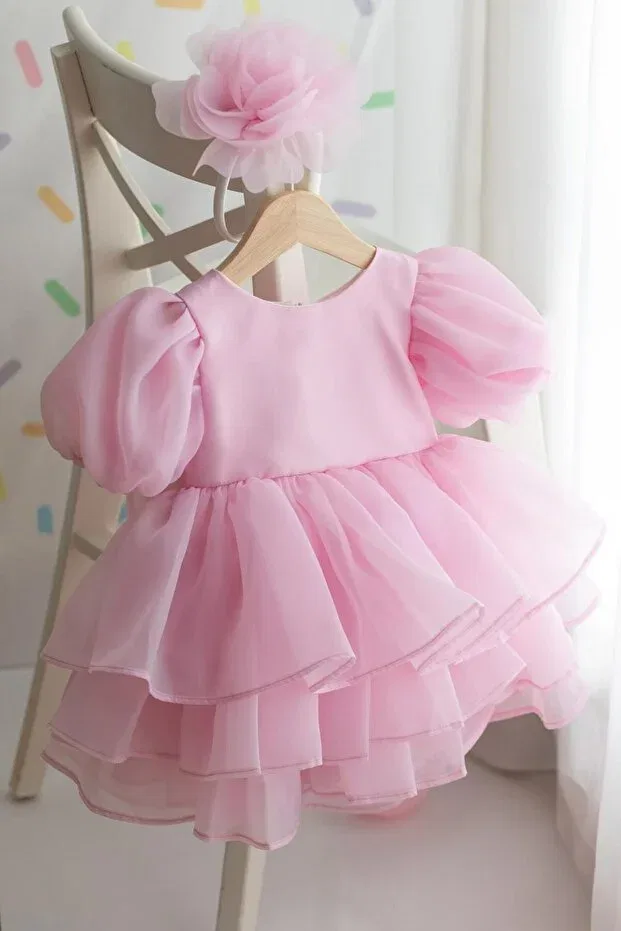 Детское платье для девочек с коротким рукавом Lindy Pitababy, Pink