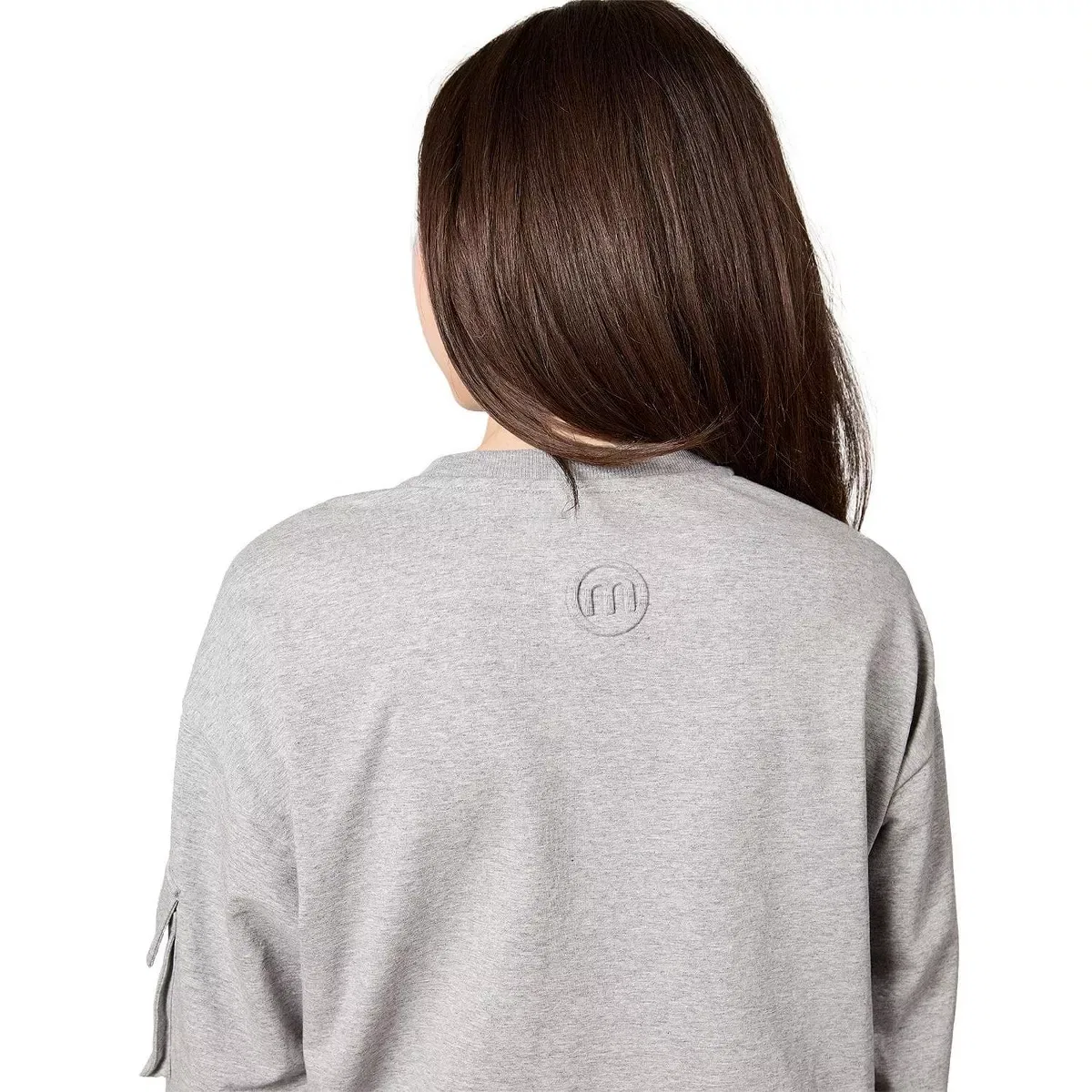 Детская футболка с длинным рукавом с принтом Memoi Gray Heather — фото 3