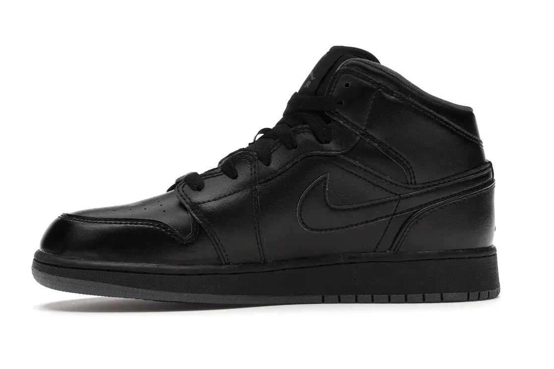 Детские кроссовки Lifestyle Jordan 1 Mid Black Dark Grey Outsole Jordan, Black/Black-Dark Grey — фото 3