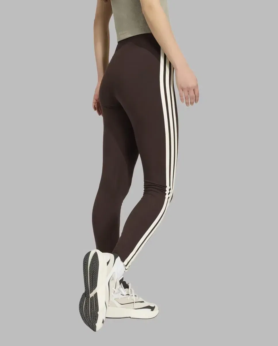 Женские леггинсы с высокой талией adidas, Marrón — фото 2