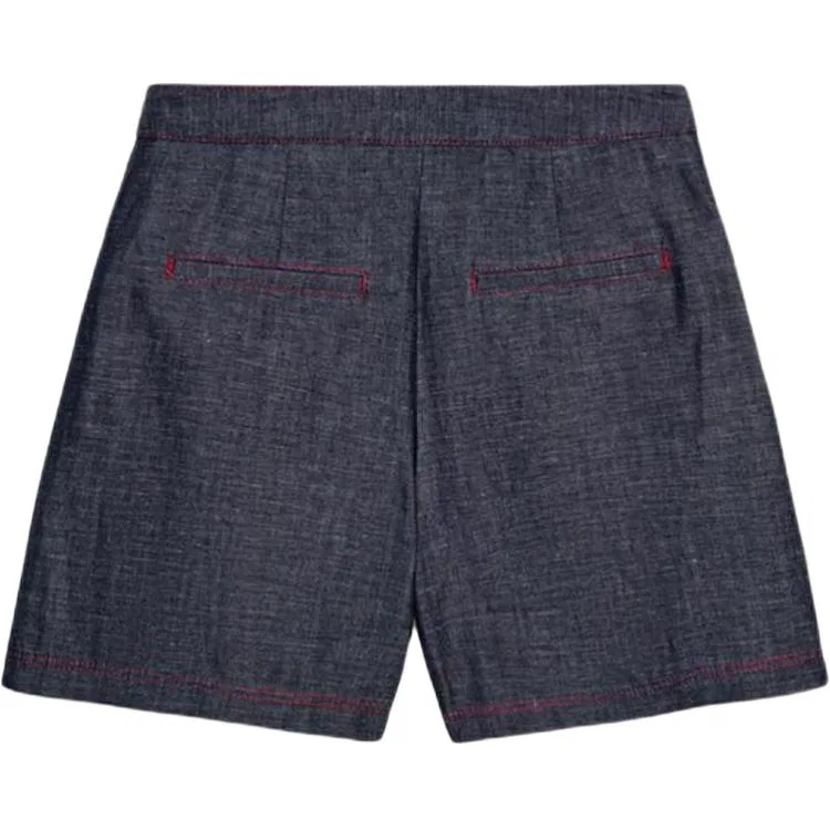 Женские джинсовые шорты прямого кроя Indigo ZARA, Indigo — фото 3