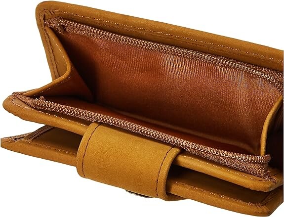Женский кожаный маленький кошелек Timberland с индексатором RFID, пшеничный — фото 3