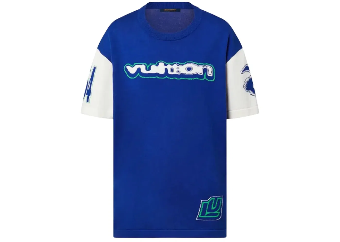 Мужская футболка с интарсией Louis Vuitton, Blue/White