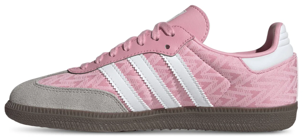 Кроссовки для девочек Samba Adidas, цвет Ftwr White/Light Pink/Gum — фото 2