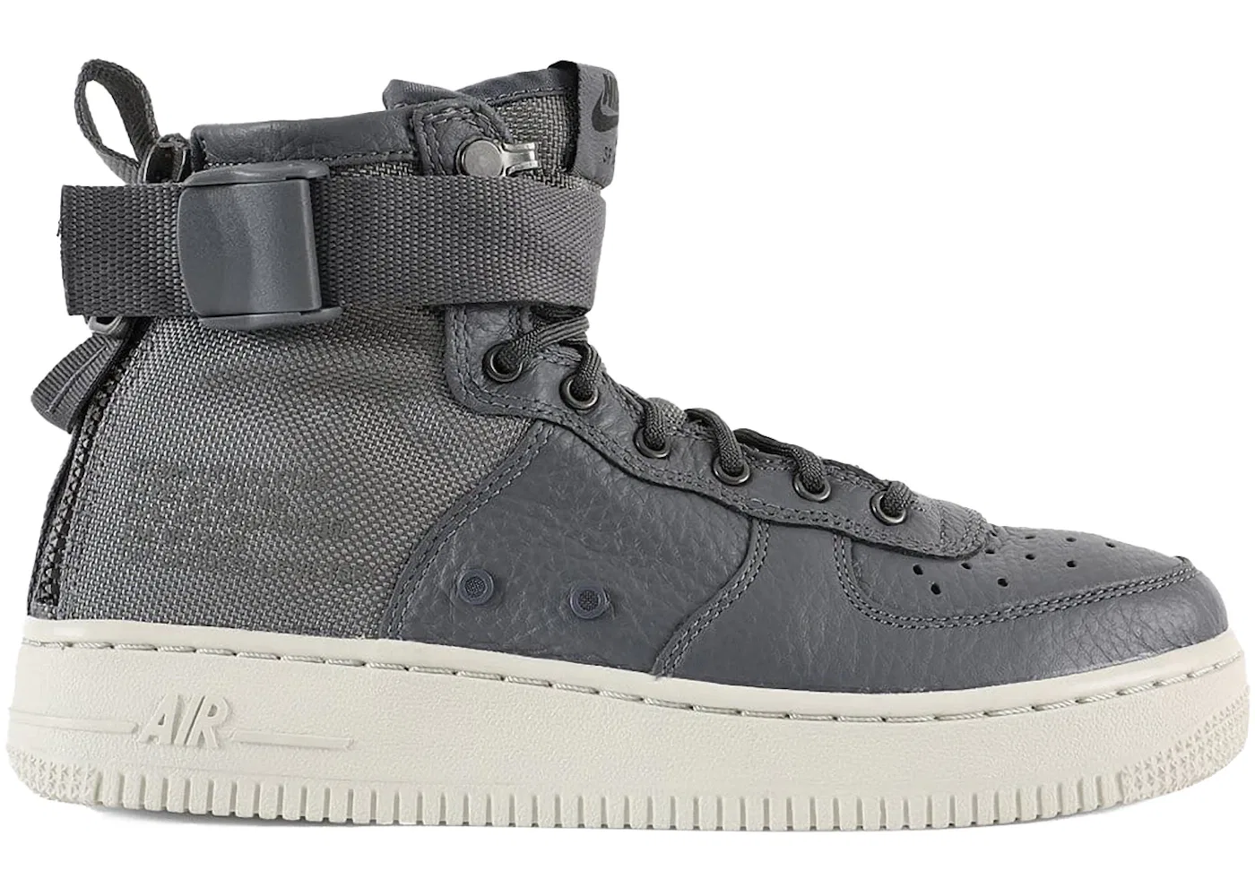 Детские ботинки высокие Nike SF Air Force 1 Mid, Dark Grey/Dark Grey/Light Bone