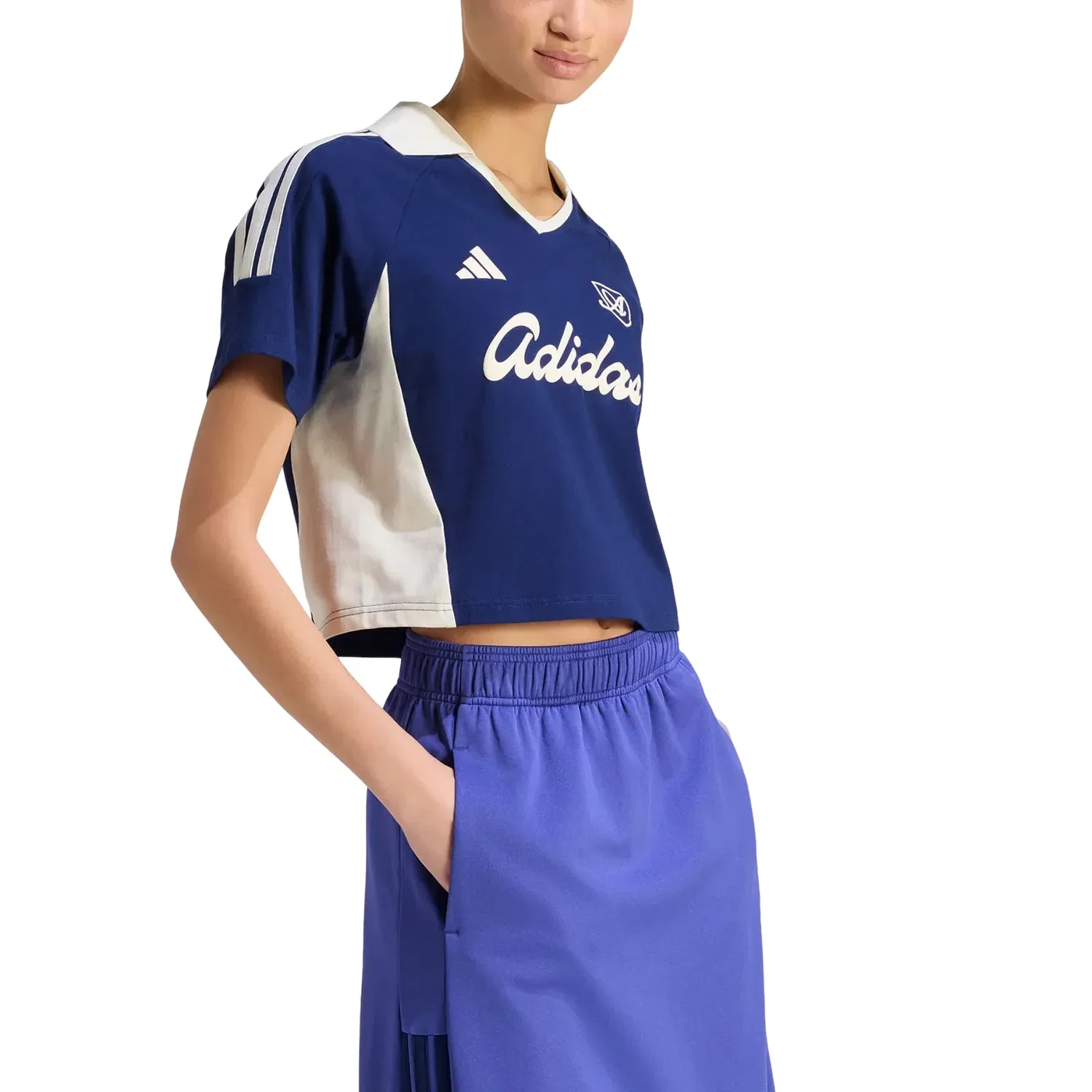 Женское поло Lux Tiro Regular Graphic Polo Shirt 'Dark Blue' adidas, Dark Blue — фото 4