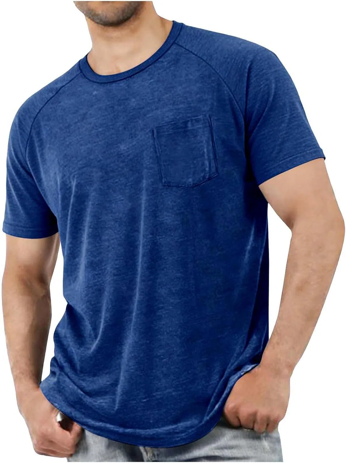 Мужская футболка с нагрудным карманом Crewneck, Navy