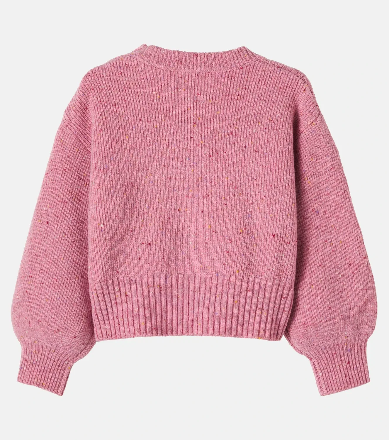 Свитер из шерстяной смеси с украшениями Chloé Kids, розовый — фото 3