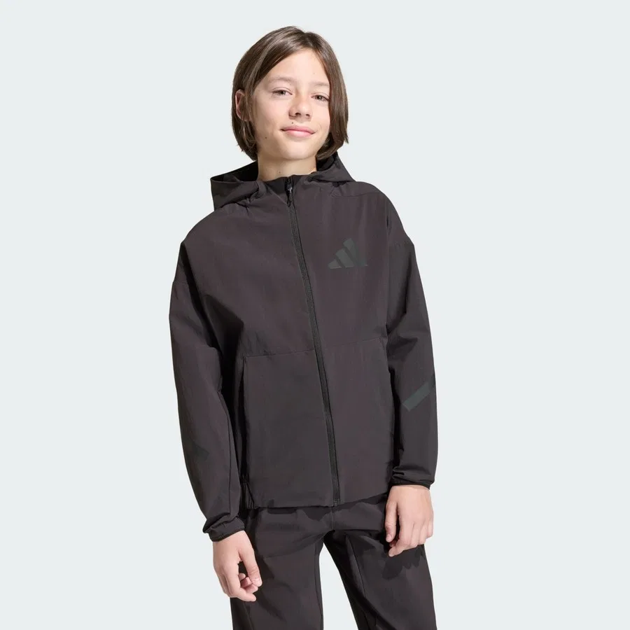 Спортивный свитшот с капюшоном Z.N.E. Woven Travel Cover Up Track Top adidas, Черный