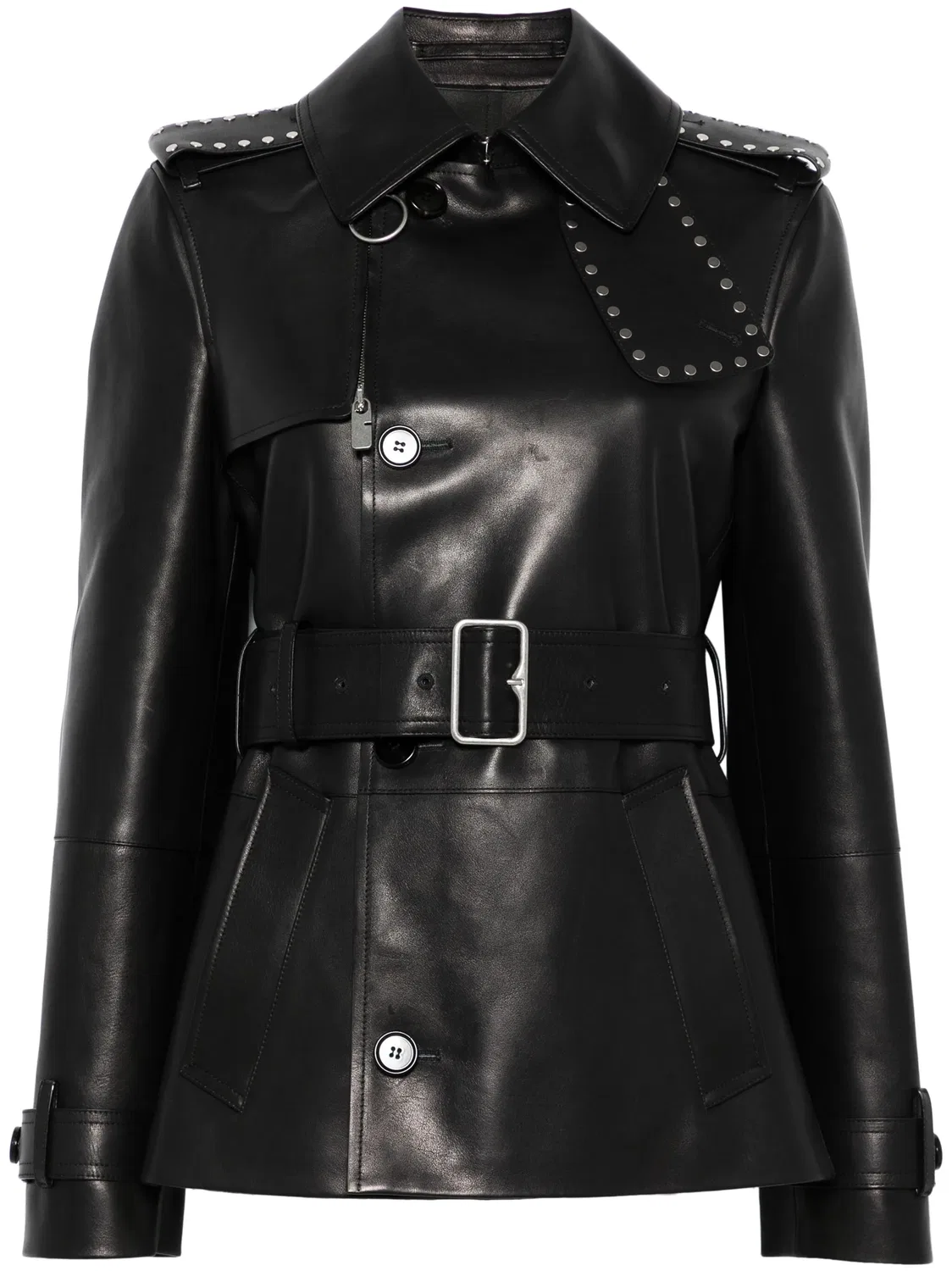Кожаная куртка Burberry, черный