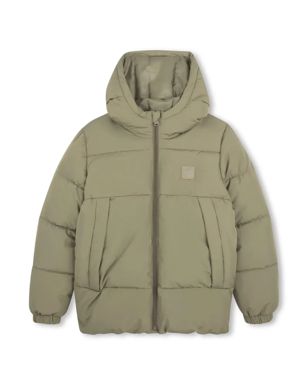 Детский пуховик для мальчиков с капюшоном BOSS Kidswear, Verde