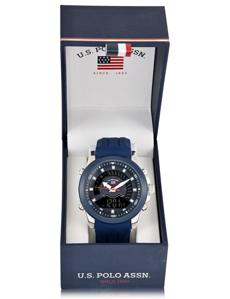 

Часы U.S. Polo Assn Mens Blue Strap Anadigi, синий