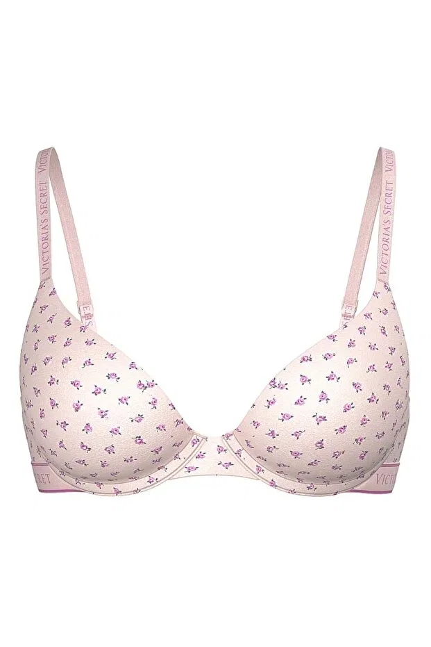 Женский бюстгальтер push-up с проволочкой Cotton Perfect Shape Victoria'S Secret, Pink Floral — фото 3
