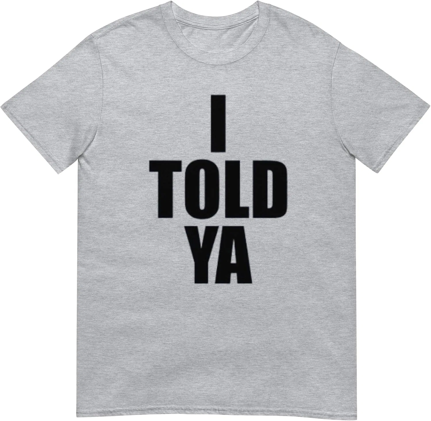 Мужская футболка с принтом I Told Ya Shirt, серый меланж