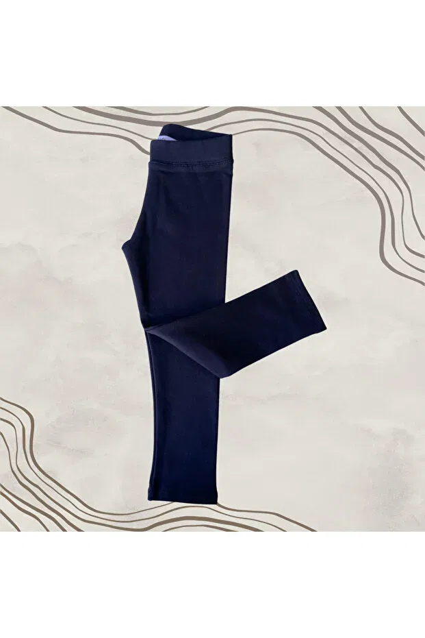 Детские леггинсы для девочек с завышенной талией Nicekids, Navy Blue — фото 2
