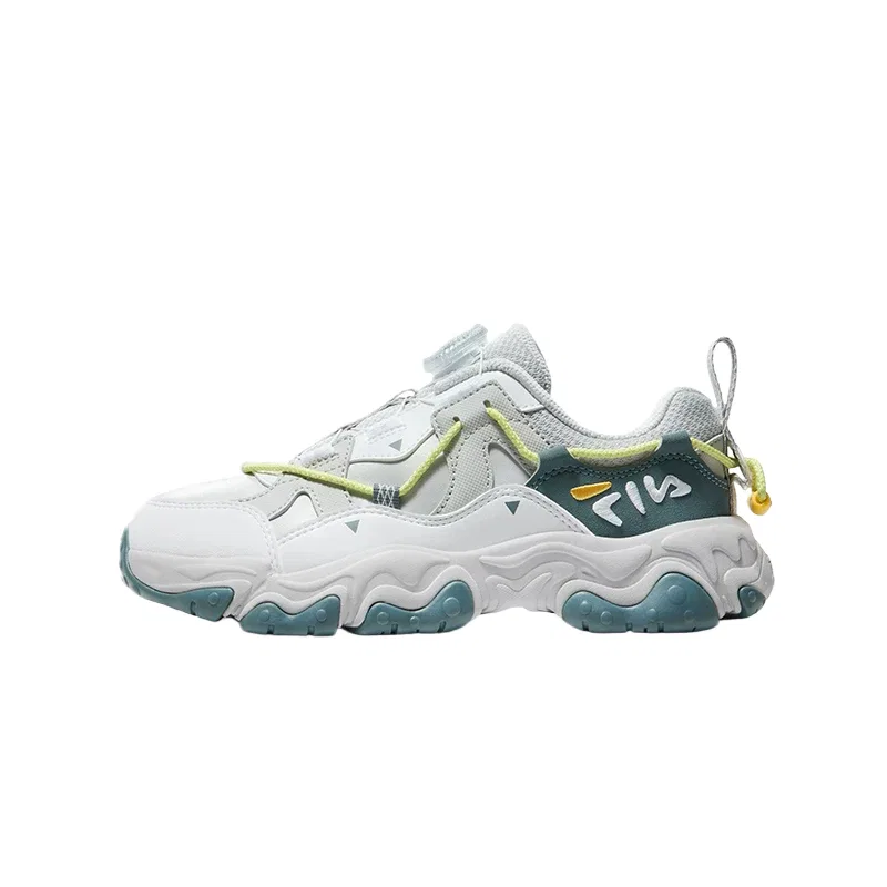 Детские кроссовки для бега с синтетическим верхом FILA KIDS, Waterdrop Gray/FILA White
