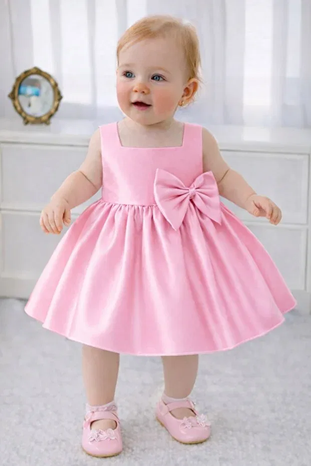Детское платье для девочек с квадратным вырезом Party Suneh, Candy Pink