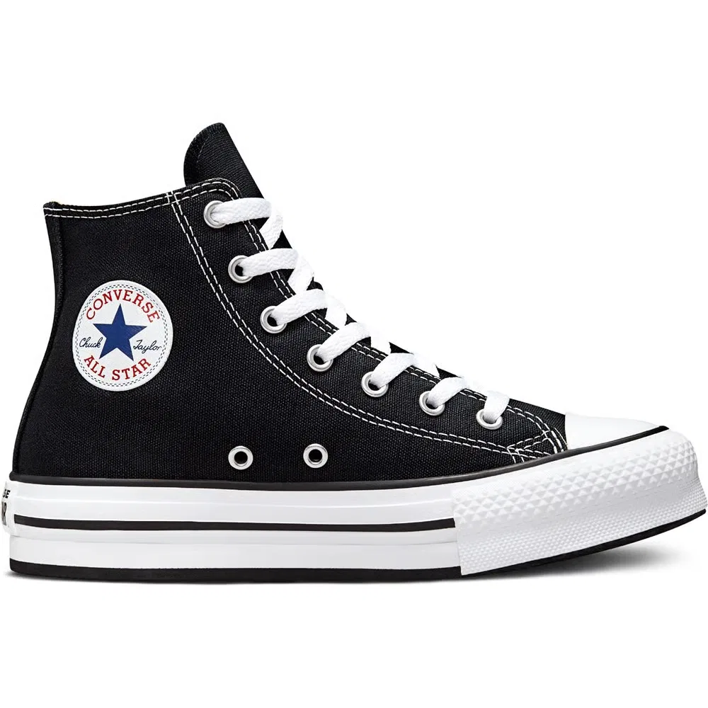 Детские высокие кеды Chuck Taylor All Star Lift Converse, Black/White — фото 2