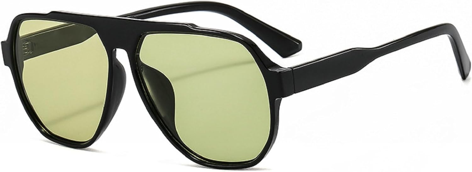 

Солнцезащитные очки Melrose Fashion Unique Square Oversized для женщин в стиле ретро с защитой от УФ-излучения UV400, для мужчин в стиле панк, модель 3617, Black Green