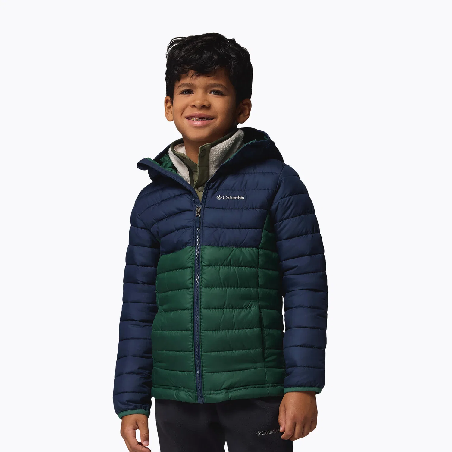 Детская куртка с капюшоном Powder Lite II Columbia, Blau