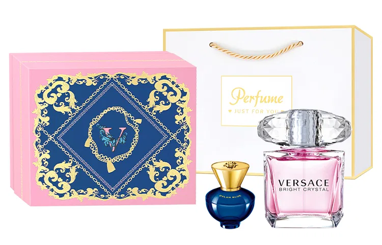 Женский парфюмерный набор VERSACE Crystal Diamond+Dylan, 30мл+5мл, Pink Brilliance