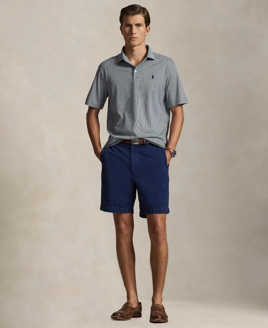 Мужское поло классического кроя с принтом в клетку Polo Ralph Lauren, Fairway/Newport Navy — фото 2