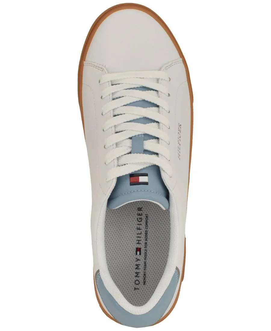 Мужские спортивные кроссовки Rawly Fashion на шнуровке Tommy Hilfiger, белый/светло-голубой/gum — фото 4