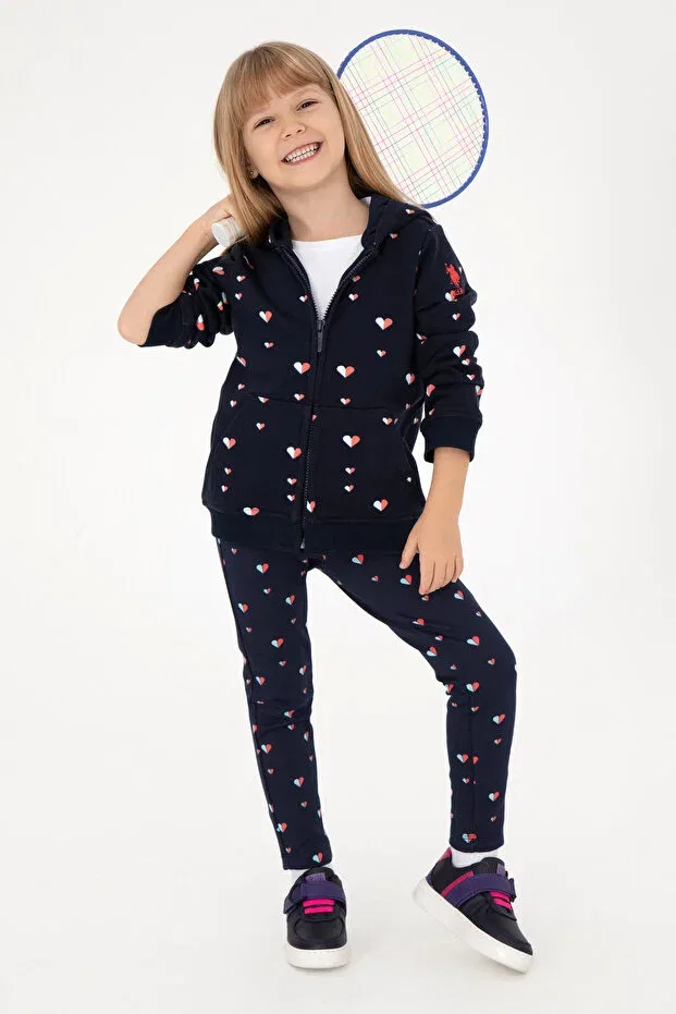 Детское худи с капюшоном для девочек U.S. Polo Assn., Navy Blue — фото 2