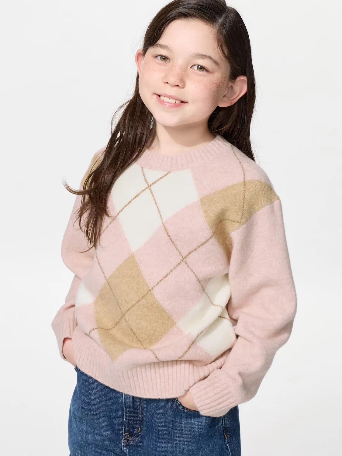 Свитер из пряжи «суфле» Uniqlo, базовый элемент гардероба, розовый