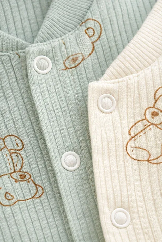Детский комбинезон-двойка для мальчиков с принтом Teddy Bear Myzi Store, Haki/Krem — фото 2