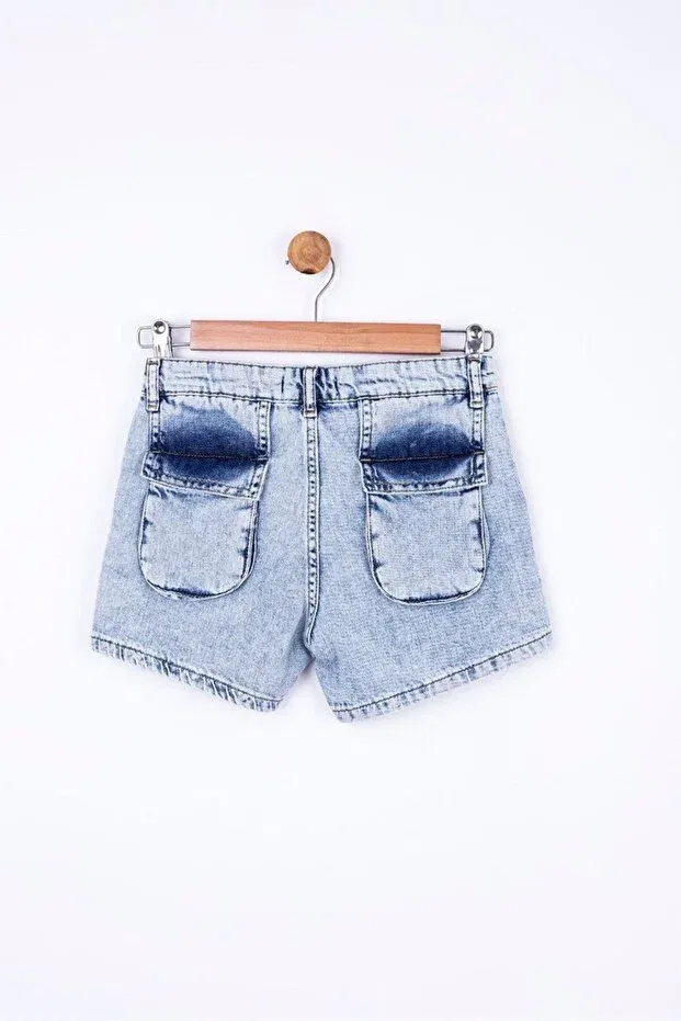 Детские шорты для девочек джинсовые Generic Brands, Jeans Blue — фото 2