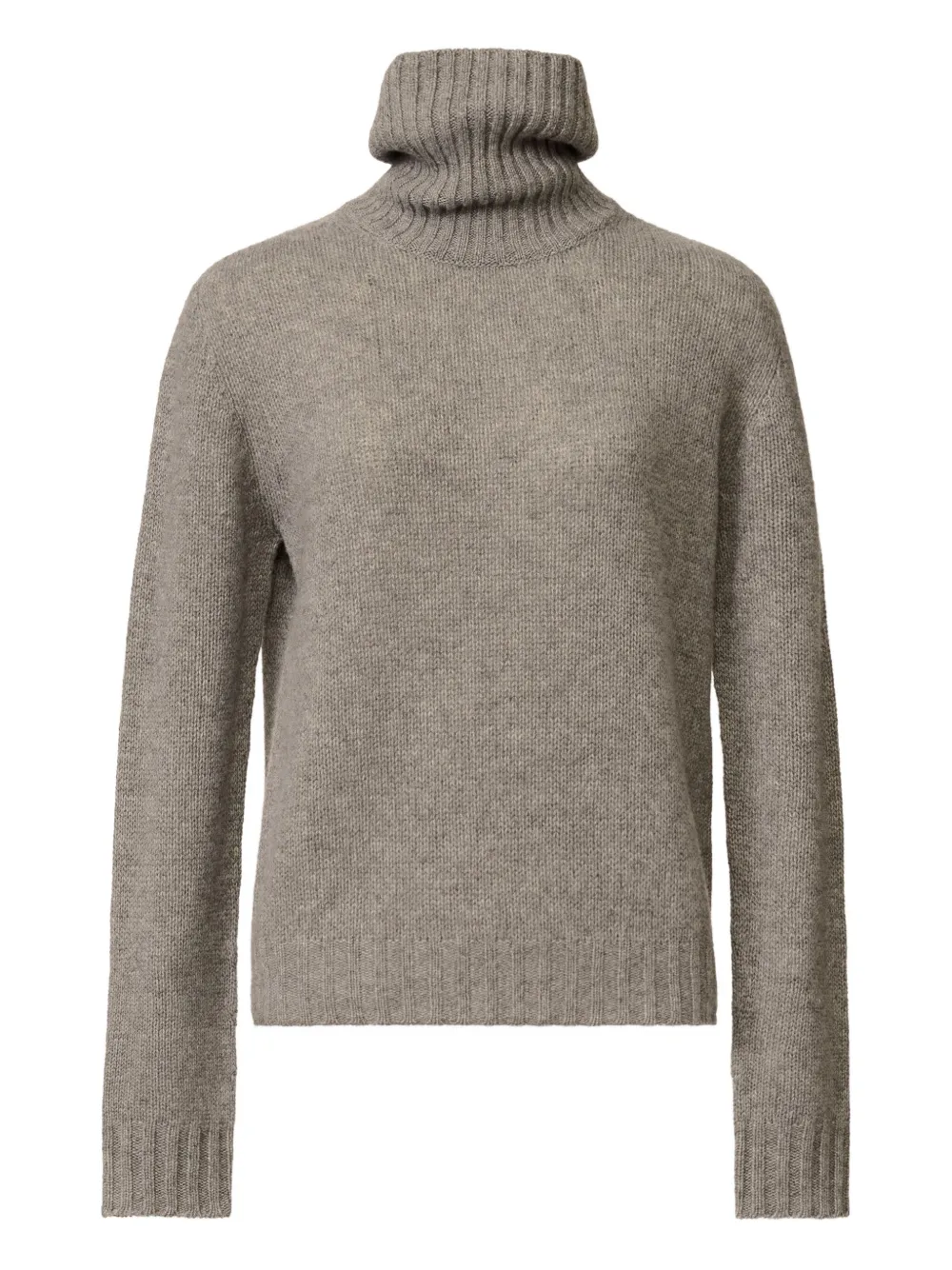 

Свитер в рубчик с воротником-гольф Fabiana Filippi, серый