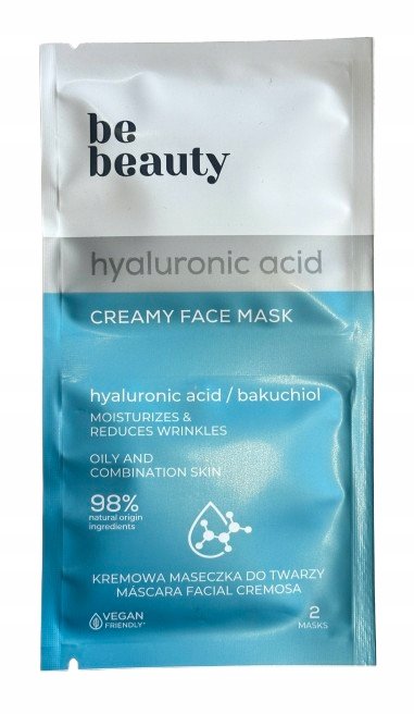 

Кремовая маска для лица Be Beauty с гиалуроновой кислотой 2 X 8 мл Inna marka