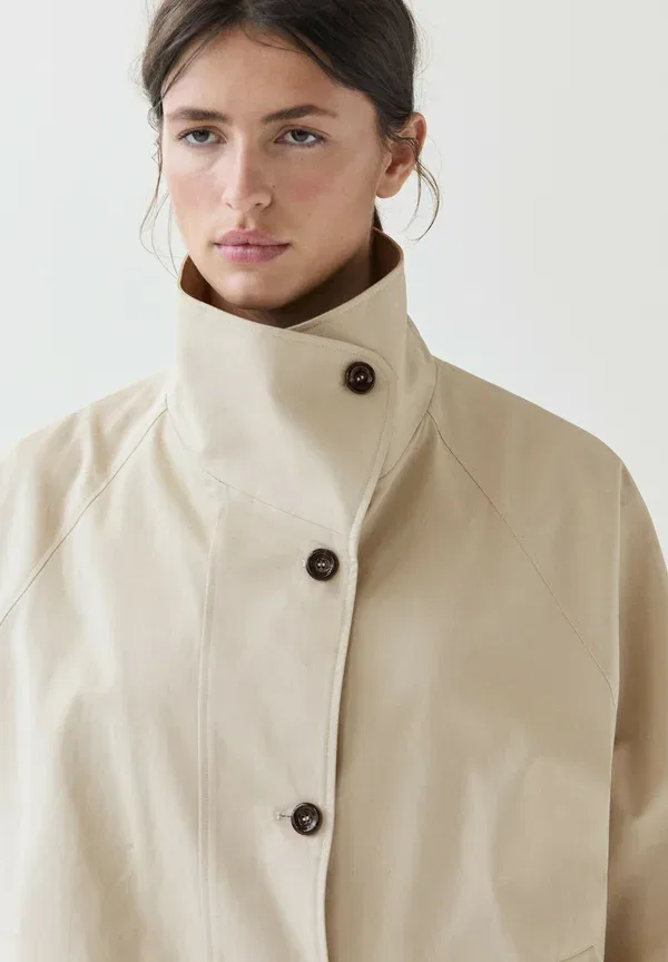 Куртка хлопковая Summer jacket Massimo Dutti, бежевый — фото 4